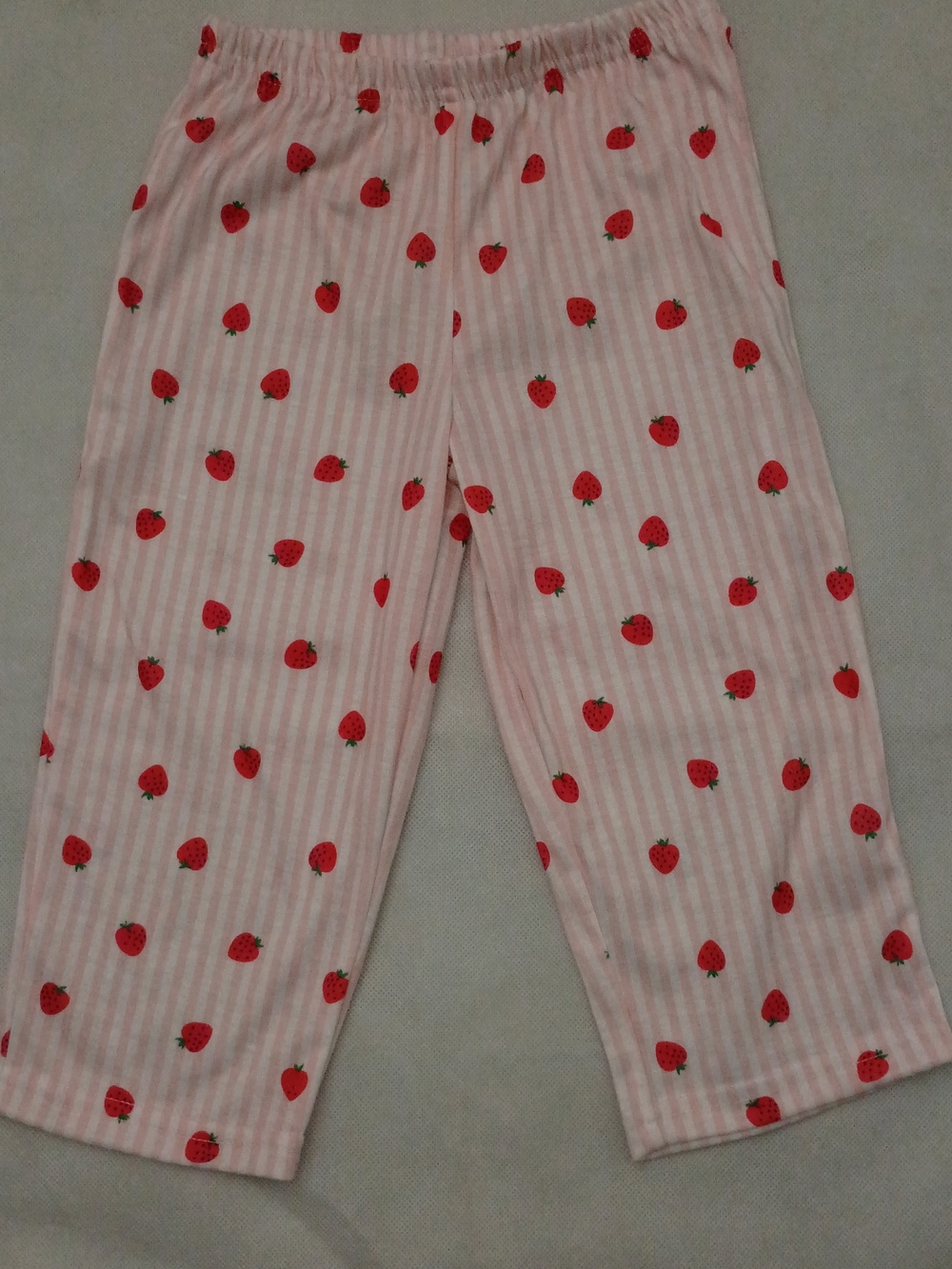 Carter's Pink Striped Pajama Pants with Strawberry Print